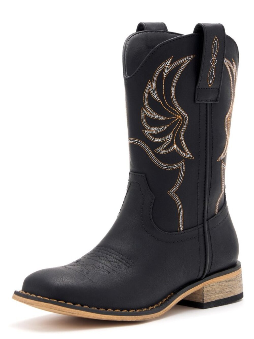 Kids Western Boots for Boys Girls Embroidered Cowgirl Cowboy Boots